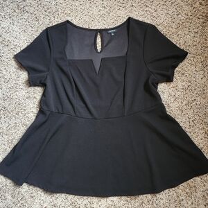 Torrid Black Peplum Top